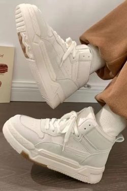 Vintage High Top Sneakers for Women - Y2K Summer, 90s Grunge, Retro Hip Hop Fashion