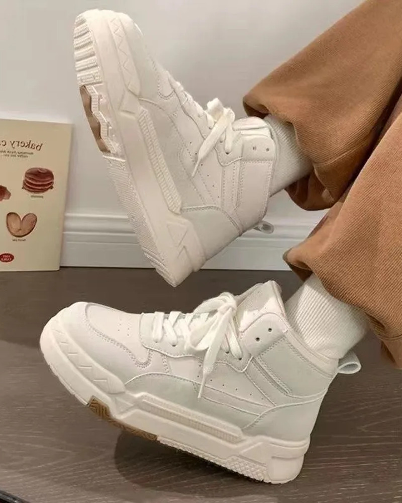Vintage High Top Sneakers for Women - Y2K Summer, 90s Grunge, Retro Hip Hop Fashion