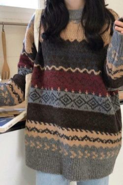Vintage Indie Sweater - Y2K Summer, 90s Grunge, Retro 70s, Pastel Goth, Y2K Club &