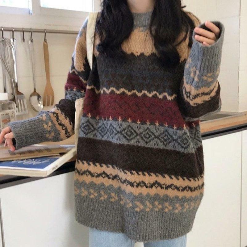 Vintage Indie Sweater - Y2K Summer, 90s Grunge, Retro 70s, Pastel Goth, Y2K Club &