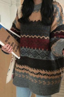 Vintage Indie Sweater - Y2K Summer, 90s Grunge, Retro 70s, Pastel Goth, Y2K Club &