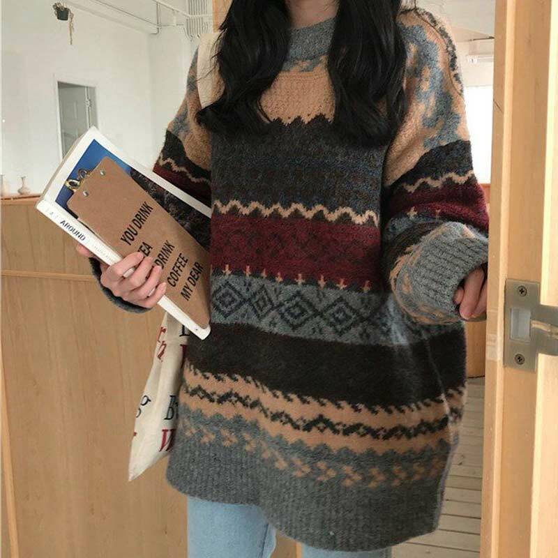 Vintage Indie Sweater - Y2K Summer, 90s Grunge, Retro 70s, Pastel Goth, Y2K Club &