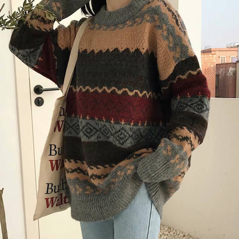 Vintage Indie Sweater - Y2K Summer, 90s Grunge, Retro 70s, Pastel Goth, Y2K Club &