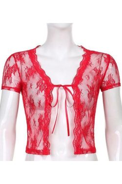 Vintage Lace Crop Top - Y2K Summer, 90s Grunge, Retro Party, Pastel Goth, Y2K Popstar Outfit