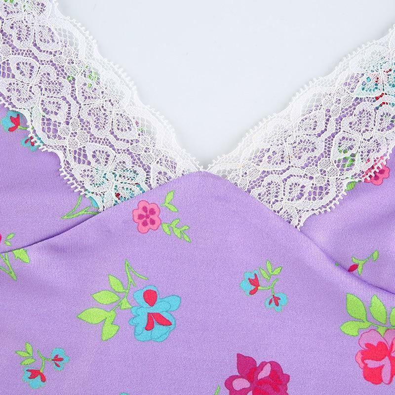 Vintage Lace Crop Top - Y2K Summer, 90s Grunge, Retro Style, Pastel Goth, Y2K Party Outfit