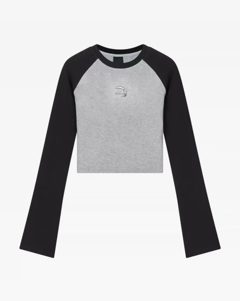 Vintage Long Sleeve Crop Top - Y2K Summer, 90s Grunge, Retro Style, Y2K Party & Club Outfits