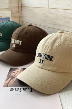 Vintage New York Cap - Y2K Summer, 90s Grunge, Retro Hip Hop, Pastel Goth, Y2K Popstar Style