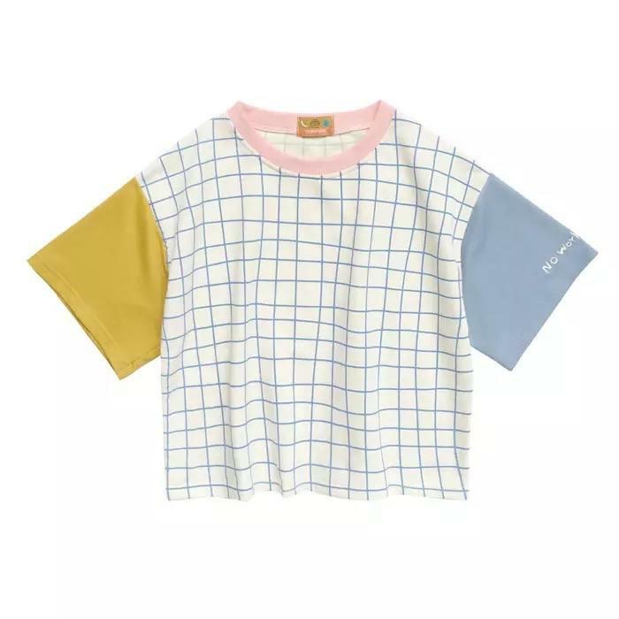 Vintage Plaid Cropped T-Shirt - Y2K Summer Grunge, 90s Retro, Y2K Party & Club Outfits