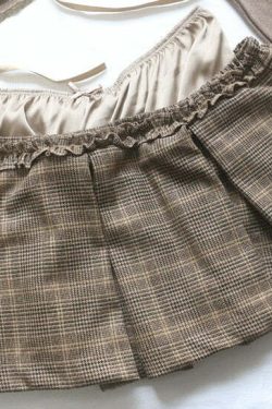 Vintage Plaid Skirt - Y2K Summer Grunge Outfit, 90s Fashion, Retro Style, Y2K Party & Club Outfits