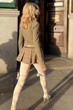 Vintage Plaid Skirt - Y2K Summer Grunge Outfit, 90s Fashion, Retro Style, Y2K Party & Club Outfits
