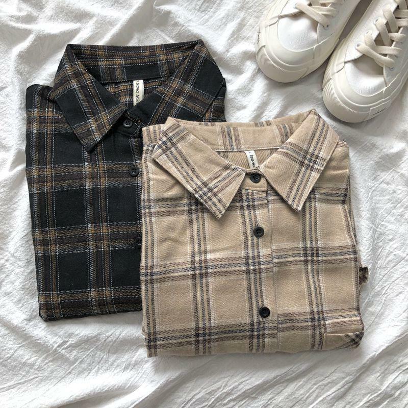 Vintage Plaid Sleeved Shirt - Y2K Summer Grunge, 90s Retro, Pastel Goth, Y2K Club Outfit