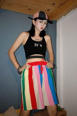 Vintage Rainbow Y2K Shorts - 90s Grunge, Retro Summer Outfits, Y2K Party & Club Fashion