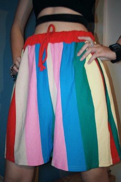 Vintage Rainbow Y2K Shorts - 90s Grunge, Retro Summer Outfits, Y2K Party & Club Fashion