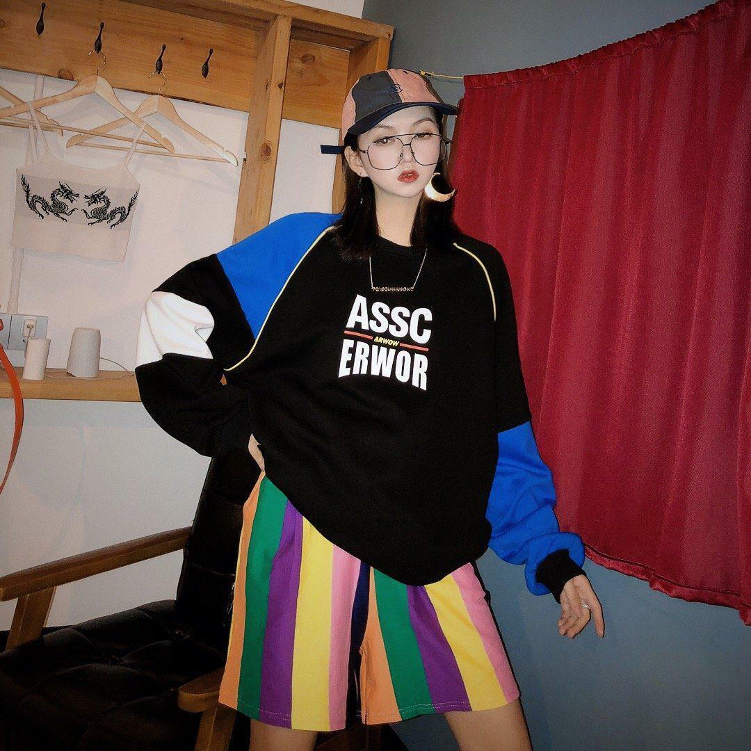 Vintage Rainbow Y2K Shorts - 90s Grunge, Retro Summer Outfits, Y2K Party & Club Fashion