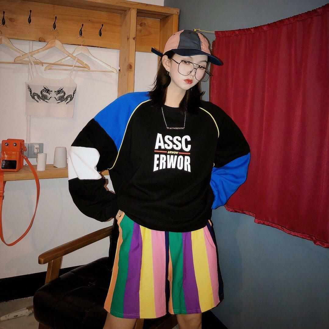 Vintage Rainbow Y2K Shorts - 90s Grunge, Retro Summer Outfits, Y2K Party & Club Fashion
