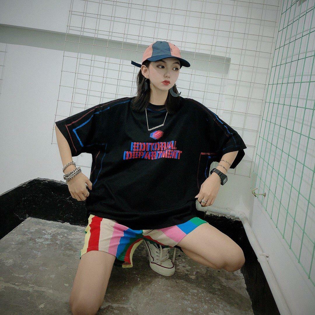 Vintage Rainbow Y2K Shorts - 90s Grunge, Retro Summer Outfits, Y2K Party & Club Fashion