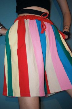 Vintage Rainbow Y2K Shorts - 90s Grunge, Retro Summer Outfits, Y2K Party & Club Fashion