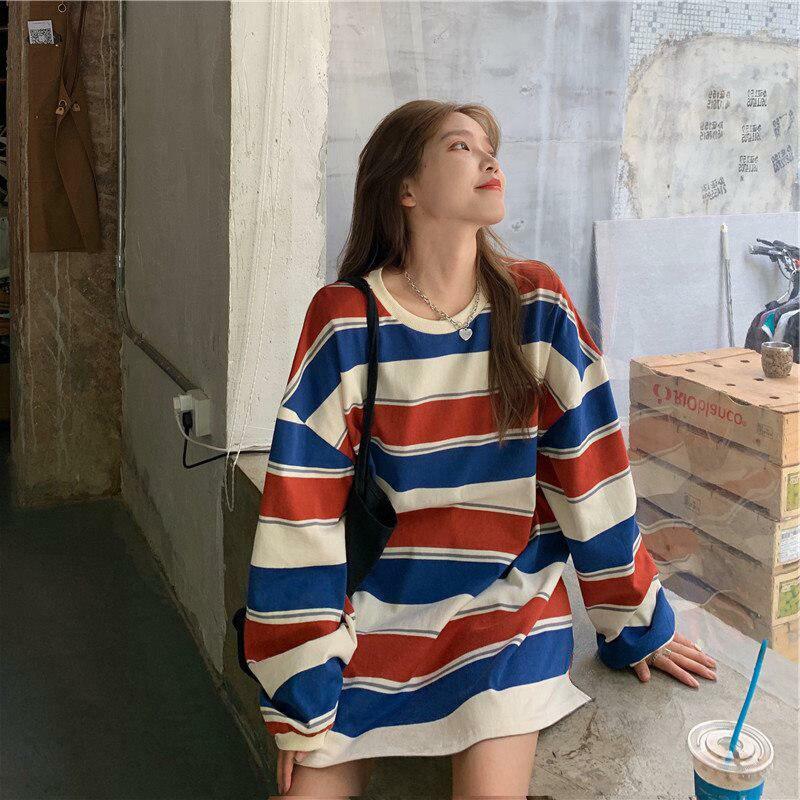 Vintage Stripe Sweater - Y2K Summer, 90s Fashion, Grunge, Retro, Pastel Goth, Y2K Club Outfits