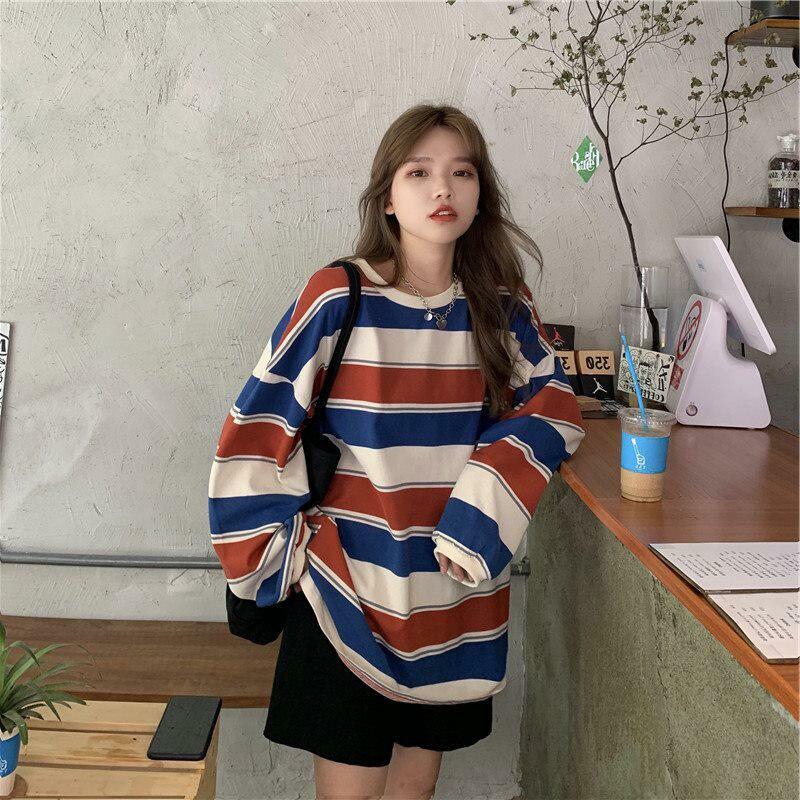 Vintage Stripe Sweater - Y2K Summer, 90s Fashion, Grunge, Retro, Pastel Goth, Y2K Club Outfits