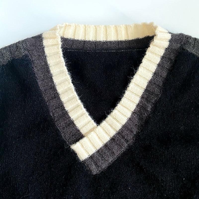 Vintage V Neck Sweater - Y2K Summer, 90s Grunge, Retro Style, Y2K Party, Pastel Goth, Y