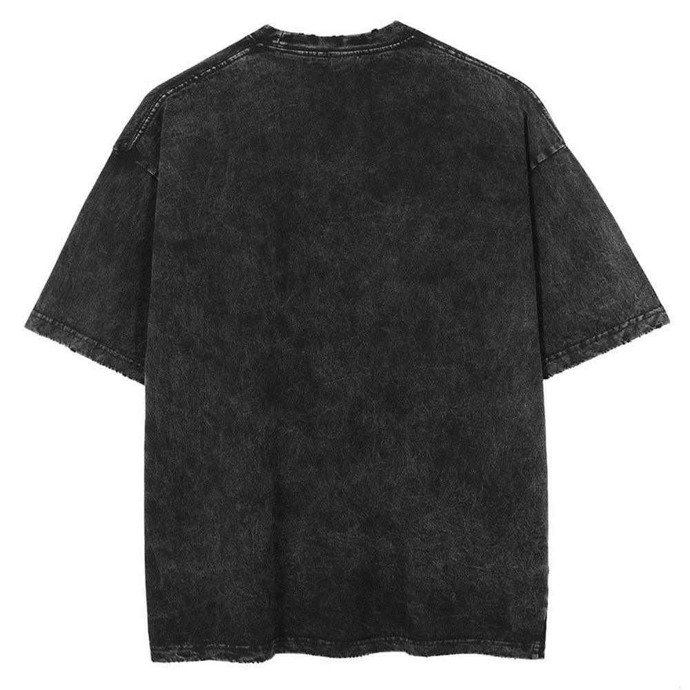 Vintage Washed 'Ghosts' Oversized Tee - Y2K Grunge, 90s Fashion, Retro Summer Outfit