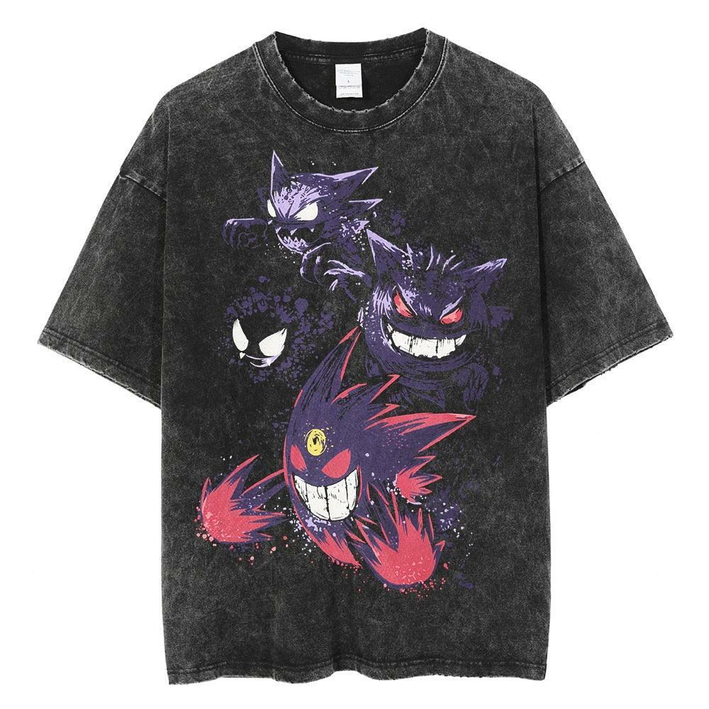 Vintage Washed 'Ghosts' Oversized Tee - Y2K Grunge, 90s Fashion, Retro Summer Outfit