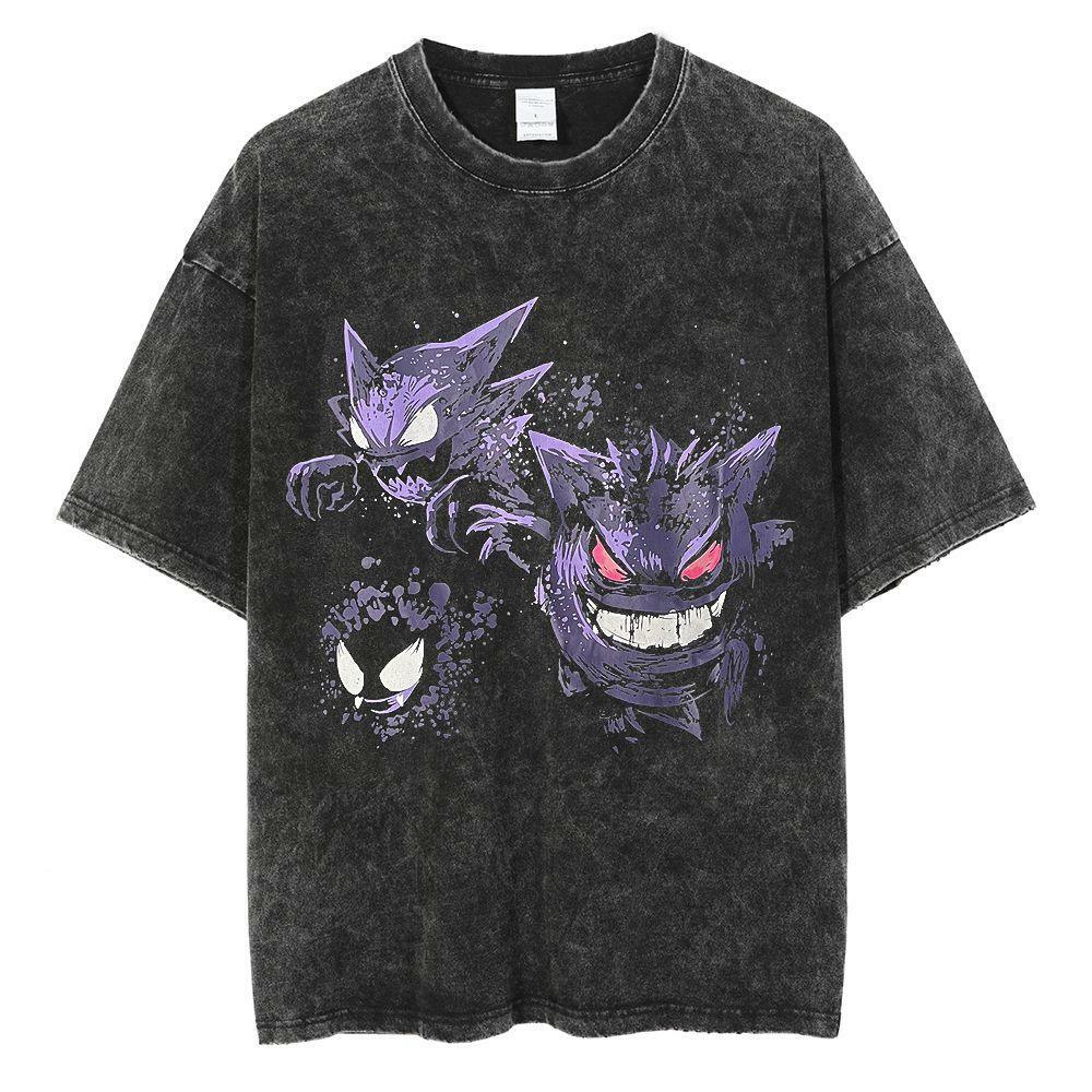Vintage Washed 'Ghosts' Oversized Tee - Y2K Grunge, 90s Fashion, Retro Summer Outfit