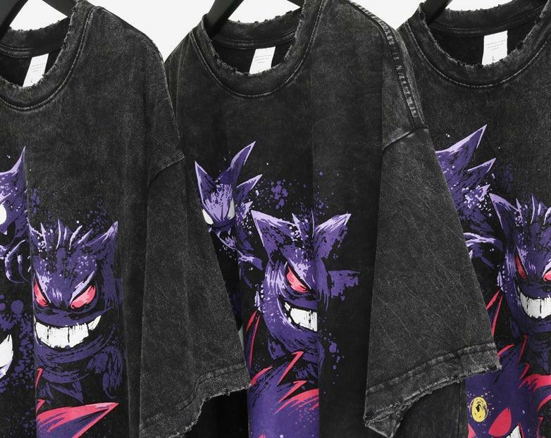Vintage Washed 'Ghosts' Oversized Tee - Y2K Grunge, 90s Fashion, Retro Summer Outfit