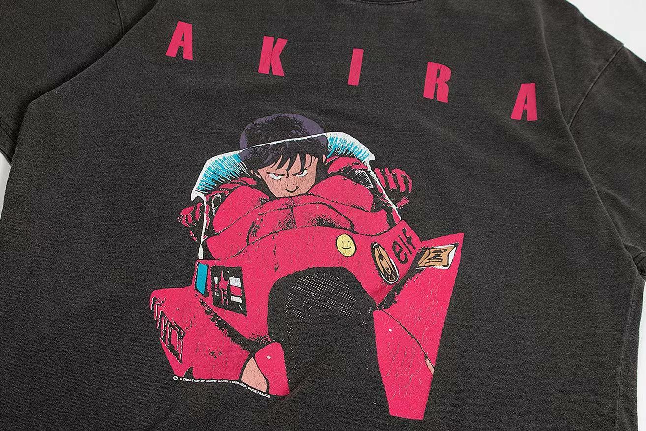 Vintage Washed 'Kaneda' Oversized Tee - Y2K Summer Grunge, 90s Retro, Pastel Goth, Y2K