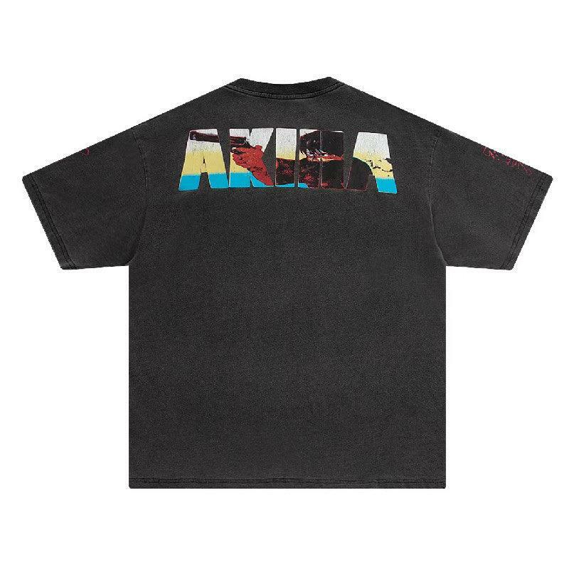 Vintage Washed 'Kaneda' Oversized Tee - Y2K Summer Grunge, 90s Retro, Pastel Goth, Y2K