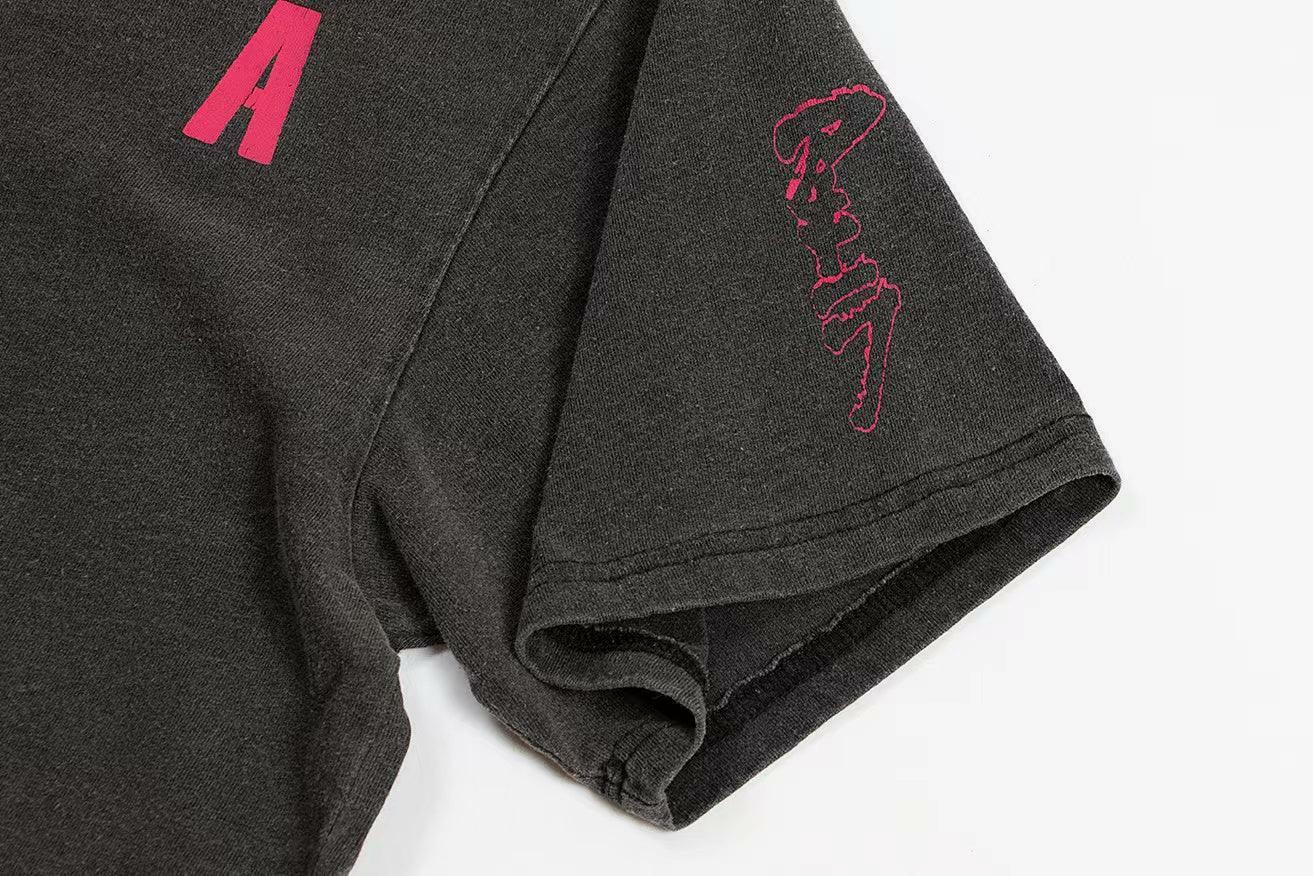 Vintage Washed 'Kaneda' Oversized Tee - Y2K Summer Grunge, 90s Retro, Pastel Goth, Y2K