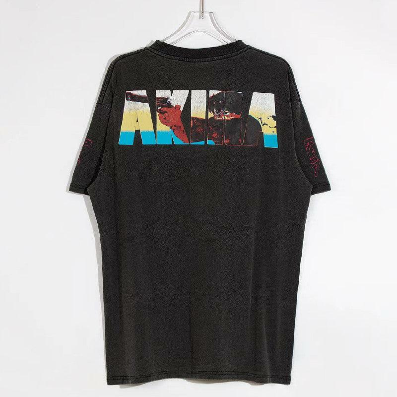 Vintage Washed 'Kaneda' Oversized Tee - Y2K Summer Grunge, 90s Retro, Pastel Goth, Y2K