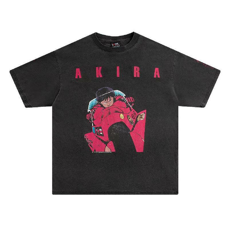 Vintage Washed 'Kaneda' Oversized Tee - Y2K Summer Grunge, 90s Retro, Pastel Goth, Y2K
