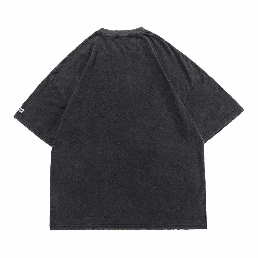 Vintage Washed Chaos Tee - Y2K Summer Grunge, 90s Retro, Pastel Goth, Y2K Party & Club Outfits
