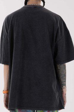 Vintage Washed Chaos Tee - Y2K Summer Grunge, 90s Retro, Pastel Goth, Y2K Party & Club Outfits