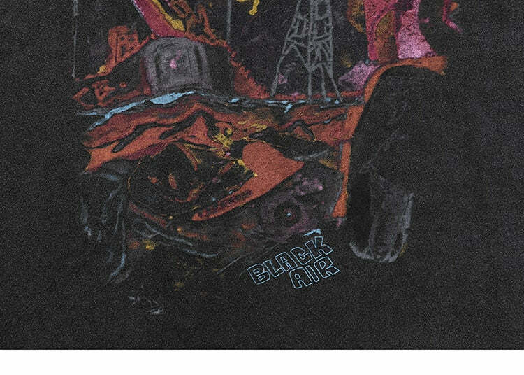 Vintage Washed Chaos Tee - Y2K Summer Grunge, 90s Retro, Pastel Goth, Y2K Party Outfit