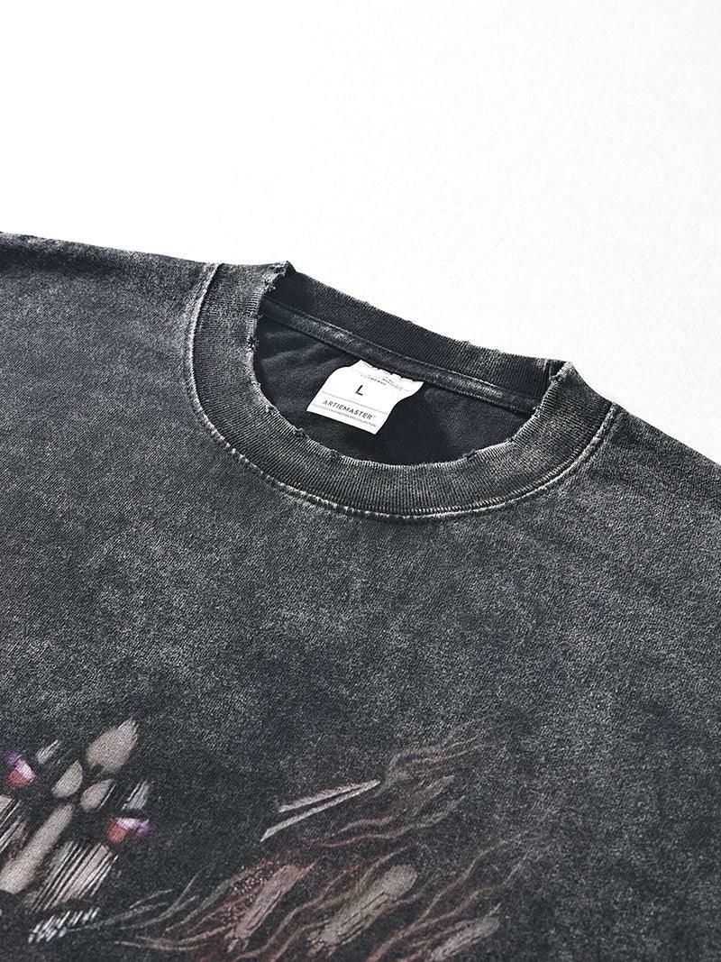 Vintage Washed Titan Oversized Tee - Y2K Summer, 90s Grunge, Retro Goth, Baby Tees, Y2K Pop