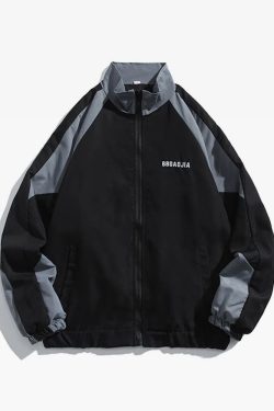 Vintage Y2K Bomber Jacket - 90s Grunge, Retro Style, Y2K Summer Outfits, Y2K Club & Party