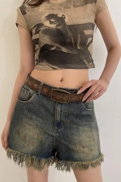 Vintage Y2K Leather Belt - Perfect for 90s Grunge, Retro, and Summer Y2K Outfits