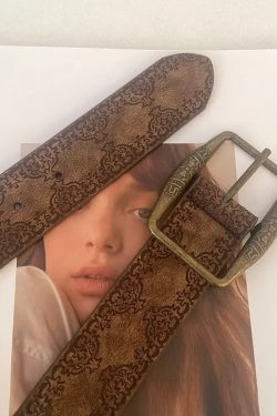 Vintage Y2K Leather Belt - Perfect for 90s Grunge, Retro, and Summer Y2K Outfits