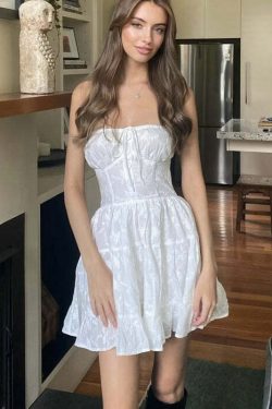 Vivia Mini Ruffle Dress - Y2K Summer Outfit, 90s Fashion, Grunge, Retro Style, Y2K Party Look