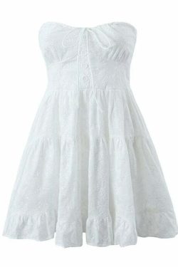 Vivia Mini Ruffle Dress - Y2K Summer Outfit, 90s Fashion, Grunge, Retro Style, Y2K Party Look