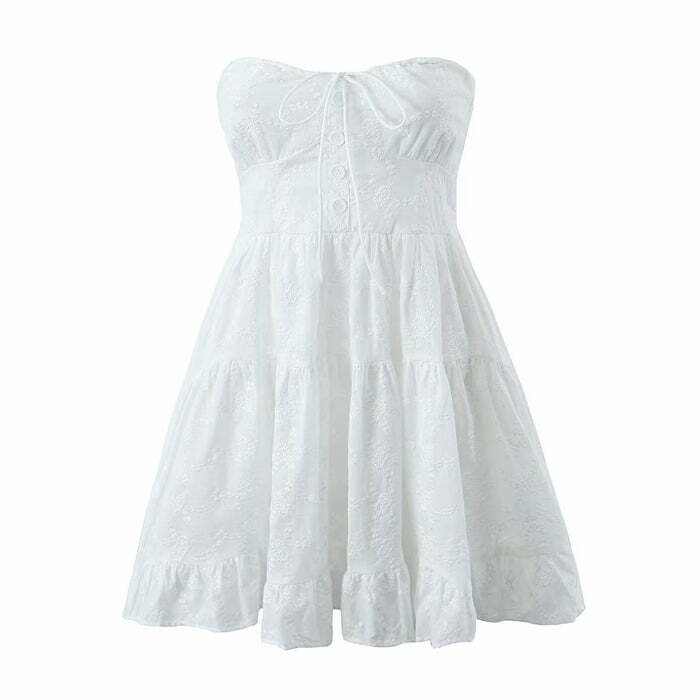 Vivia Mini Ruffle Dress - Y2K Summer Outfit, 90s Fashion, Grunge, Retro Style, Y2K Party Look