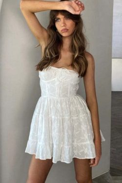 Vivia Mini Ruffle Dress - Y2K Summer Outfit, 90s Fashion, Grunge, Retro Style, Y2K Party Look
