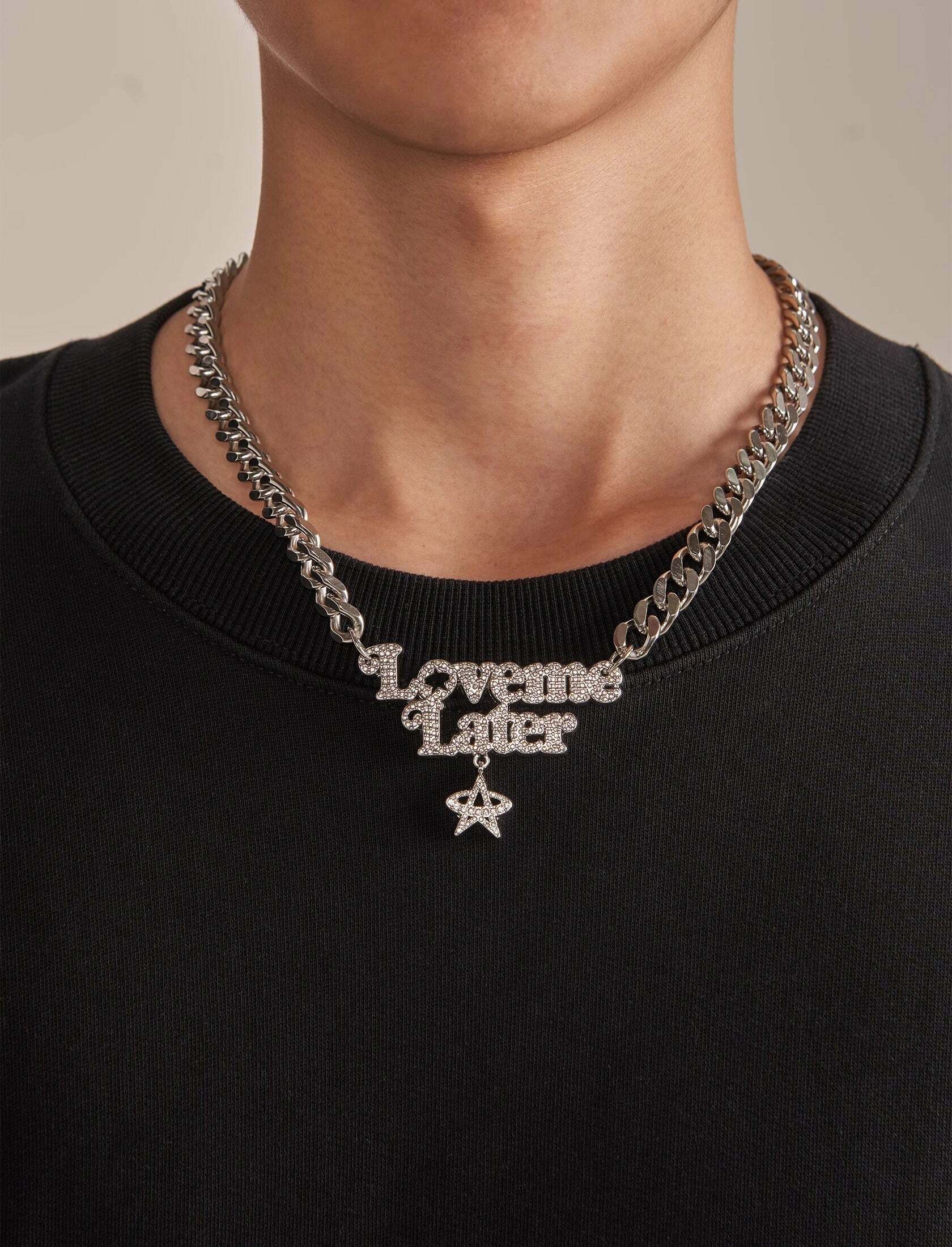 VSCH 'Love Me Later' Necklace - Perfect for Y2K Summer, 90s Grunge, and Retro Party Outfits