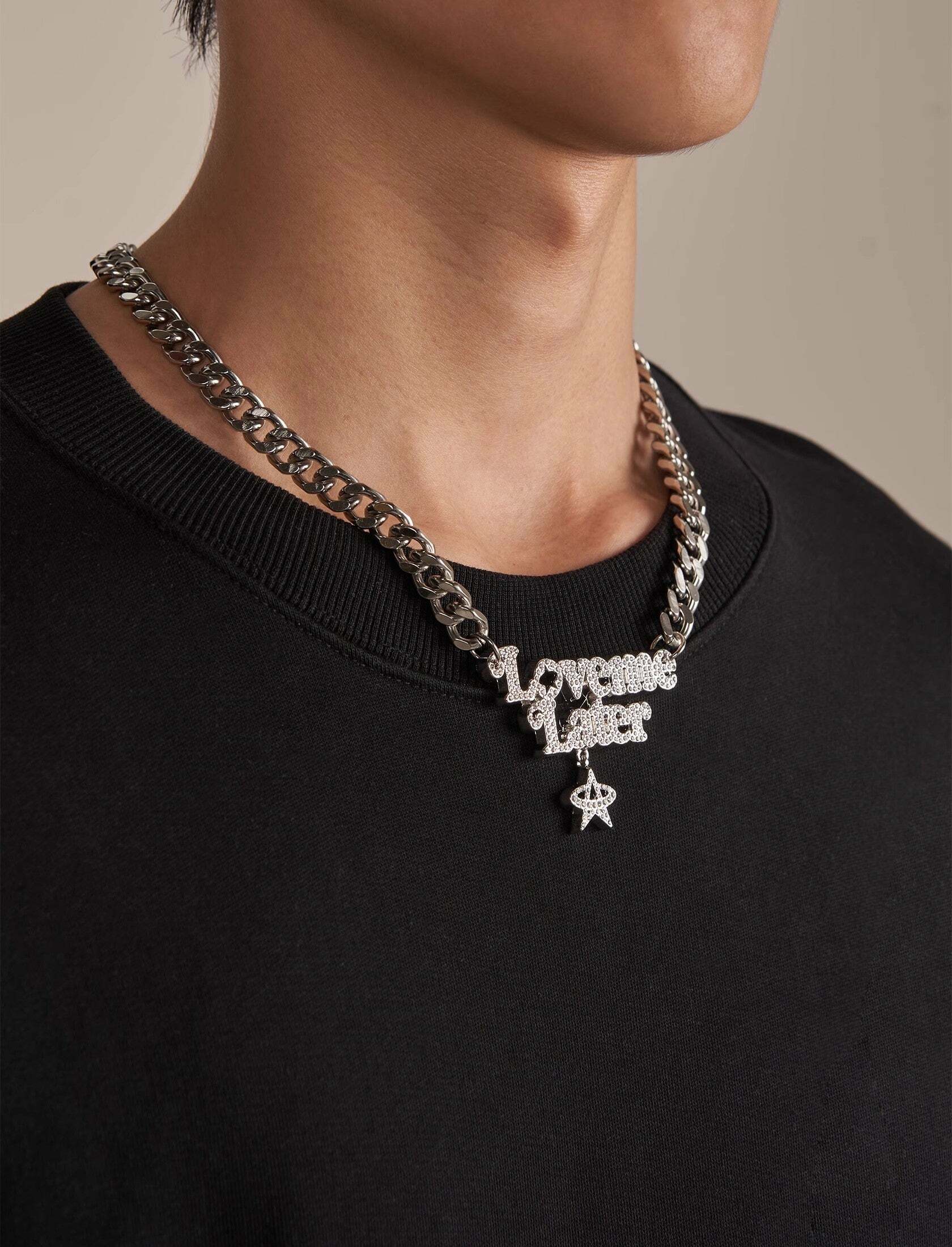 VSCH 'Love Me Later' Necklace - Perfect for Y2K Summer, 90s Grunge, and Retro Party Outfits