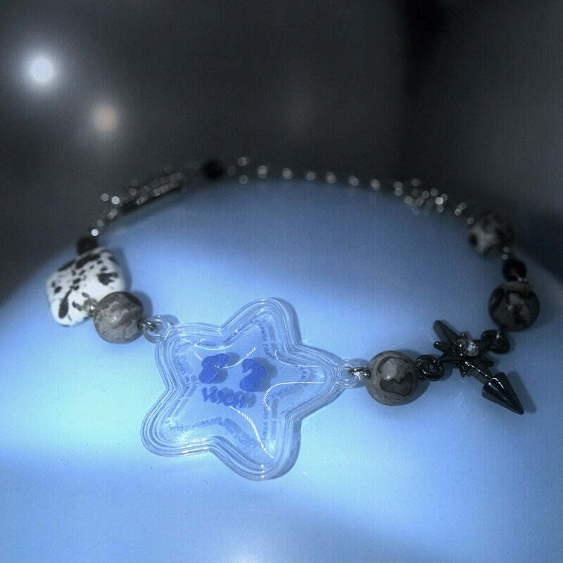 VSCH Bubble Star Bracelet - Y2K Summer, 90s Grunge, Retro Style, Pastel Goth, Y2K Popstar Access