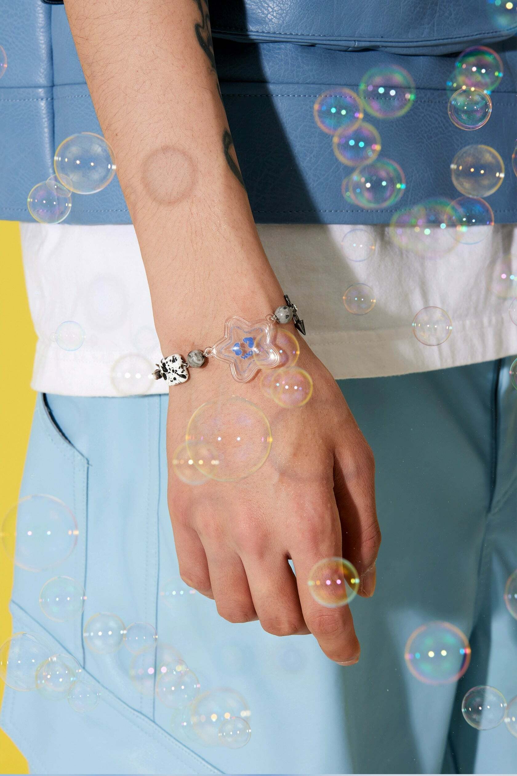 VSCH Bubble Star Bracelet - Y2K Summer, 90s Grunge, Retro Style, Pastel Goth, Y2K Popstar Access