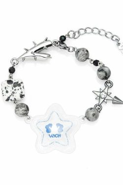 VSCH Bubble Star Bracelet - Y2K Summer, 90s Grunge, Retro Style, Pastel Goth, Y2K Popstar Access