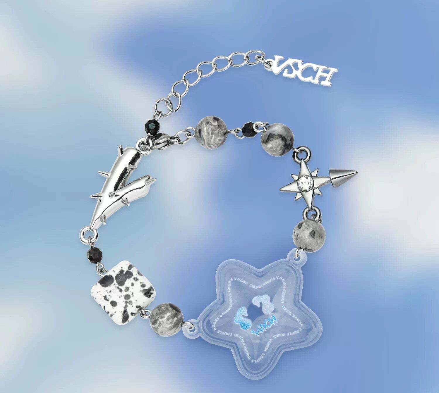 VSCH Bubble Star Bracelet - Y2K Summer, 90s Grunge, Retro Style, Pastel Goth, Y2K Popstar Access